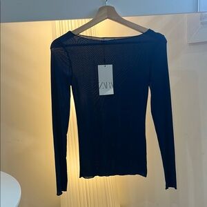 Zara Blue Fitted Blouse